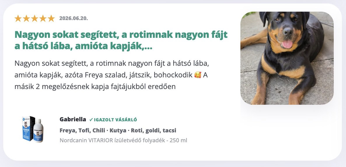 Nordcanin Vitarior vásárlói tapasztalat